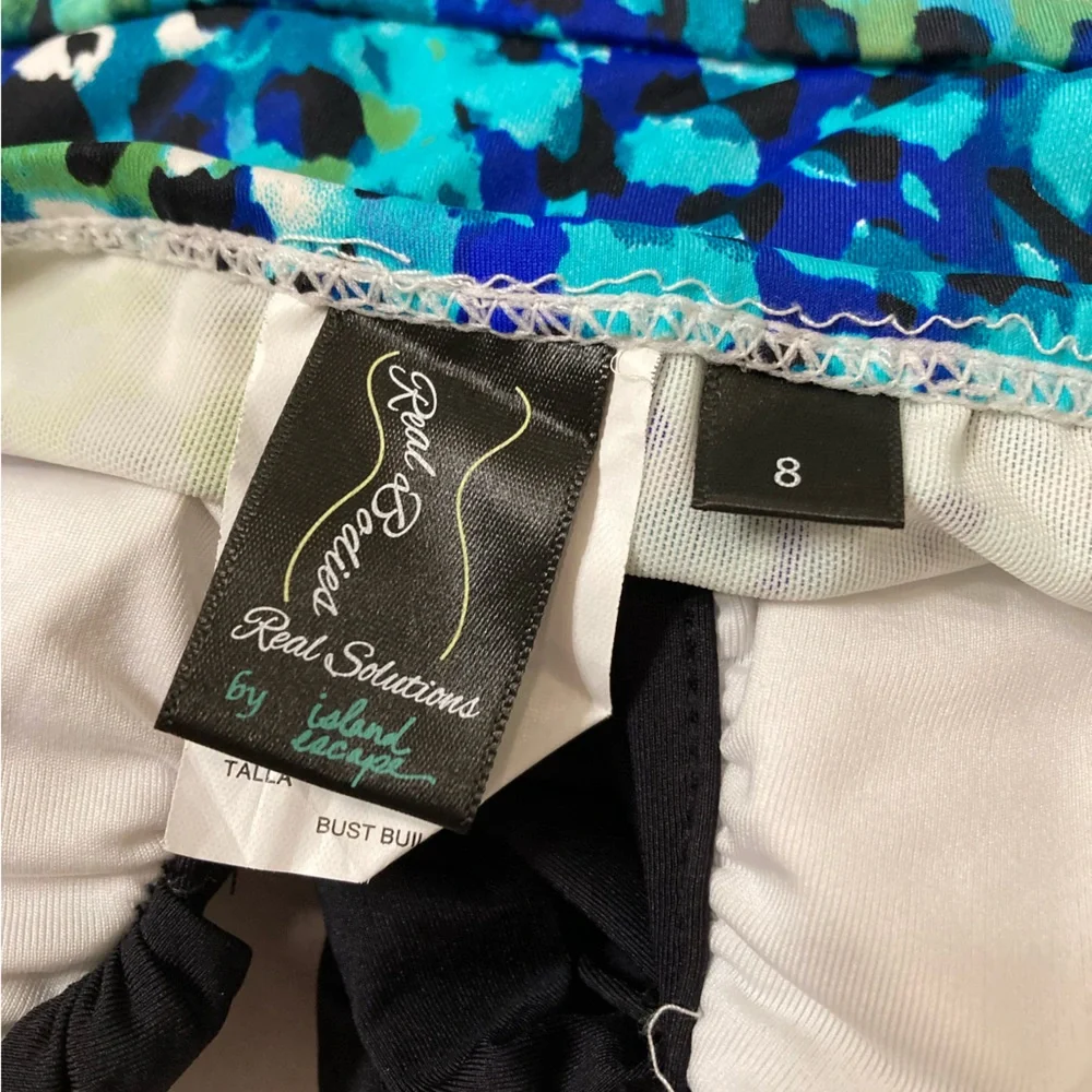 Island Escape | NWT Halter Leopard Tankini Swim Top - Picture 5 of 6